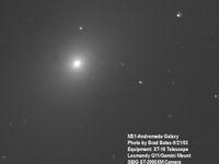 M 31 andromeda Galaxy - first CCD Image - Sept 2003