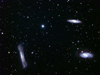M 66, M 65, NGC 3628 Leo Trio Galaxy Cluster