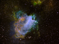 M 17 Swan Nebula in Narrowband